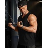 image:imageCOOFANDY Mens 3 Pack Workout Tank Tops Gym Sleeveless Shirts V Neck Bodybuilding Muscle Tee ShirtBlackBlackBlack