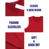 image:imageCOOFANDY Mens 3 Pack Workout Tank Tops Gym Sleeveless Shirts V Neck Bodybuilding Muscle Tee ShirtBlueRedYellow