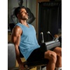 image:imageCOOFANDY Mens 3 Pack Workout Tank Tops Gym Sleeveless Shirts V Neck Bodybuilding Muscle Tee ShirtLight BlueWhiteMedium Grey