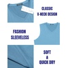 image:imageCOOFANDY Mens 3 Pack Workout Tank Tops Gym Sleeveless Shirts V Neck Bodybuilding Muscle Tee ShirtLight BlueWhiteMedium Grey