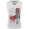image:imageCOOFANDY Mens 3 Pack Workout Tank Tops Gym Sleeveless Shirts V Neck Bodybuilding Muscle Tee ShirtWhite Flag1 Pack