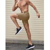 image:imageCOOFANDY Mens Athletic Running Shorts 7 Gym Workout Shorts Lightweight Drawstring Training Shorts with Zipper Pockets2 Pack BlackKhaki