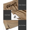 image:imageCOOFANDY Mens Athletic Running Shorts 7 Gym Workout Shorts Lightweight Drawstring Training Shorts with Zipper Pockets2 Pack BlackKhaki