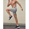 image:imageCOOFANDY Mens Athletic Running Shorts 7 Gym Workout Shorts Lightweight Drawstring Training Shorts with Zipper Pockets2 Pack BlackLight Grey