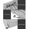 image:imageCOOFANDY Mens Athletic Running Shorts 7 Gym Workout Shorts Lightweight Drawstring Training Shorts with Zipper Pockets2 Pack BlackLight Grey