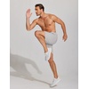 image:imageCOOFANDY Mens Athletic Running Shorts 7 Gym Workout Shorts Lightweight Drawstring Training Shorts with Zipper PocketsLight Grey1 Pack of 1