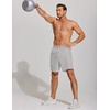 image:imageCOOFANDY Mens Athletic Running Shorts 7 Gym Workout Shorts Lightweight Drawstring Training Shorts with Zipper PocketsLight Grey1 Pack of 1