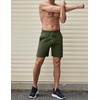 image:imageCOOFANDY Mens Athletic Running Shorts 7 Quick Dry Lightweight Workout Gym Basketball Hiking Shorts with Pockets2 Pack BlackArmy Green