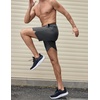 image:imageCOOFANDY Mens Athletic Running Shorts 7 Quick Dry Lightweight Workout Gym Basketball Hiking Shorts with PocketsDark Grey