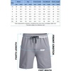 image:imageCOOFANDY Mens Athletic Shorts 7 Inch Quick Dry Stretch Lightweight Gym Workout Shorts with PocketsBlackDark Grey