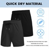 image:imageCOOFANDY Mens Athletic Shorts 7 Inch Quick Dry Stretch Lightweight Gym Workout Shorts with PocketsBlackDark Grey