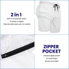 image:imageCOOFANDY Mens Athletic Shorts 7 Inch Quick Dry Stretch Lightweight Gym Workout Shorts with PocketsBlackno LiningWhite2 in 1