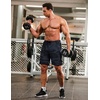 image:imageCOOFANDY Mens Athletic Shorts 7 Inch Quick Dry Stretch Lightweight Gym Workout Shorts with PocketsCamo BlackBlack