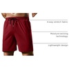 image:imageCOOFANDY Mens Athletic Shorts 7 Inch Quick Dry Stretch Lightweight Gym Workout Shorts with PocketsDark GreyWine Red