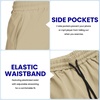 image:imageCOOFANDY Mens Athletic Shorts 7 Inch Quick Dry Stretch Lightweight Gym Workout Shorts with PocketsLight KhakiLight Grey