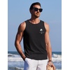 image:imageCOOFANDY Mens Beach Tank Tops Summer Cotton Sleeveless Graphic T Shirts Palm Tree Casual Vacation Muscle TankBlackcoconut