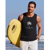 image:imageCOOFANDY Mens Beach Tank Tops Summer Cotton Sleeveless Graphic T Shirts Palm Tree Casual Vacation Muscle TankBlackcoconut Tree