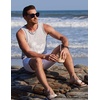 image:imageCOOFANDY Mens Beach Tank Tops Summer Cotton Sleeveless Graphic T Shirts Palm Tree Casual Vacation Muscle TankLight Grey
