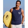 image:imageCOOFANDY Mens Beach Tank Tops Summer Cotton Sleeveless Graphic T Shirts Palm Tree Casual Vacation Muscle TankNavy Blue
