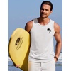 image:imageCOOFANDY Mens Beach Tank Tops Summer Cotton Sleeveless Graphic T Shirts Palm Tree Casual Vacation Muscle TankWhitecoconut Tree