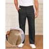 image:imageCOOFANDY Mens Casual Chinos Pants Classic Relaxed Fit Khaki Pants Wrinkle Free Stretch Dress PantsBlack