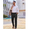image:imageCOOFANDY Mens Casual Chinos Pants Classic Relaxed Fit Khaki Pants Wrinkle Free Stretch Dress PantsBlack