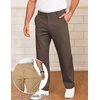 image:imageCOOFANDY Mens Casual Chinos Pants Classic Relaxed Fit Khaki Pants Wrinkle Free Stretch Dress PantsCoffee