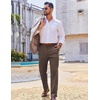 image:imageCOOFANDY Mens Casual Chinos Pants Classic Relaxed Fit Khaki Pants Wrinkle Free Stretch Dress PantsCoffee