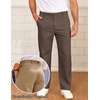 image:imageCOOFANDY Mens Casual Chinos Pants Classic Relaxed Fit Khaki Pants Wrinkle Free Stretch Dress PantsCoffee