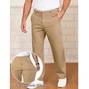 image:imageCOOFANDY Mens Casual Chinos Pants Classic Relaxed Fit Khaki Pants Wrinkle Free Stretch Dress PantsKhaki