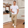 image:imageCOOFANDY Mens Casual Chinos Pants Classic Relaxed Fit Khaki Pants Wrinkle Free Stretch Dress PantsKhaki