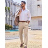 image:imageCOOFANDY Mens Casual Chinos Pants Classic Relaxed Fit Khaki Pants Wrinkle Free Stretch Dress PantsKhaki Beige