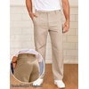 image:imageCOOFANDY Mens Casual Chinos Pants Classic Relaxed Fit Khaki Pants Wrinkle Free Stretch Dress PantsKhaki Beige
