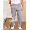 image:imageCOOFANDY Mens Casual Chinos Pants Classic Relaxed Fit Khaki Pants Wrinkle Free Stretch Dress PantsLight Grey