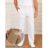 image:imageCOOFANDY Mens Casual Chinos Pants Classic Relaxed Fit Khaki Pants Wrinkle Free Stretch Dress PantsWhite