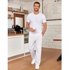 image:imageCOOFANDY Mens Casual Chinos Pants Classic Relaxed Fit Khaki Pants Wrinkle Free Stretch Dress PantsWhite