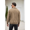 image:imageCOOFANDY Mens Casual Corduroy Jacket Lightweight Zip Up Vintage Jacket Collared Bomber JacketAkhaki