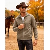 image:imageCOOFANDY Mens Casual Corduroy Jacket Lightweight Zip Up Vintage Jacket Collared Bomber JacketAkhaki