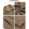 image:imageCOOFANDY Mens Casual Corduroy Jacket Lightweight Zip Up Vintage Jacket Collared Bomber JacketAkhaki