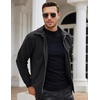 image:imageCOOFANDY Mens Casual Corduroy Jacket Lightweight Zip Up Vintage Jacket Collared Bomber JacketBlack