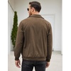 image:imageCOOFANDY Mens Casual Corduroy Jacket Lightweight Zip Up Vintage Jacket Collared Bomber JacketBrown