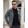 image:imageCOOFANDY Mens Casual Corduroy Jacket Lightweight Zip Up Vintage Jacket Collared Bomber JacketDark Grey