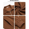 image:imageCOOFANDY Mens Casual Corduroy Jacket Lightweight Zip Up Vintage Jacket Collared Bomber JacketLight Brown