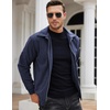 image:imageCOOFANDY Mens Casual Corduroy Jacket Lightweight Zip Up Vintage Jacket Collared Bomber JacketNavy Blue