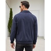 image:imageCOOFANDY Mens Casual Corduroy Jacket Lightweight Zip Up Vintage Jacket Collared Bomber JacketNavy Blue