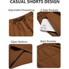 image:imageCOOFANDY Mens Casual Drawstring Shorts Lightweight Elastic Waist Walking Shorts with PocketsBrown