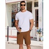 image:imageCOOFANDY Mens Casual Drawstring Shorts Lightweight Elastic Waist Walking Shorts with PocketsBrown