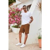 image:imageCOOFANDY Mens Casual Drawstring Shorts Lightweight Elastic Waist Walking Shorts with PocketsBrown