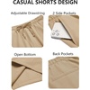 image:imageCOOFANDY Mens Casual Drawstring Shorts Lightweight Elastic Waist Walking Shorts with PocketsLight Khaki