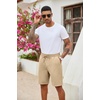 image:imageCOOFANDY Mens Casual Drawstring Shorts Lightweight Elastic Waist Walking Shorts with PocketsLight Khaki